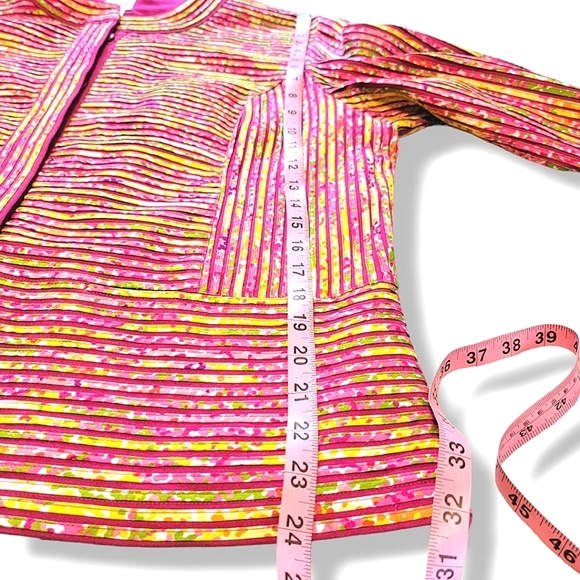 Chico's Textured Multicolored Cotton Business Casual Formal Coat Blazer Size XL - Picture 9 of 14